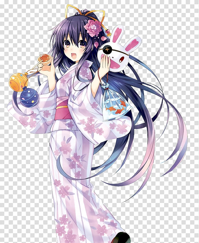 [Render] Yatogami Tohka, female anime character transparent background PNG clipart
