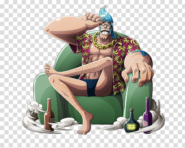 FRANKY, One Piece male character illustration transparent background PNG clipart