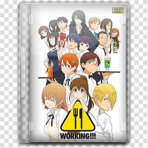 Summer  Anime TV DVD Style Icon , Working!!!, Working anime DVD case transparent background PNG clipart