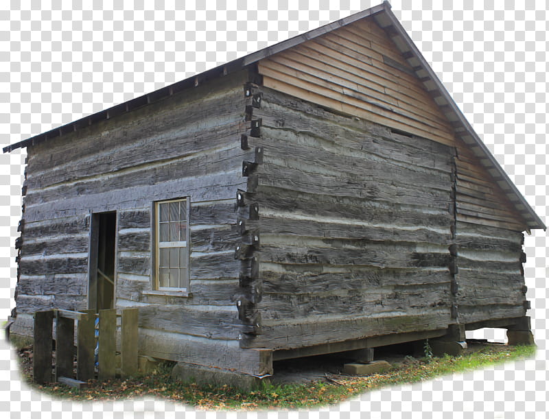 Pioneer Cabin , gray wooden cabin transparent background PNG clipart