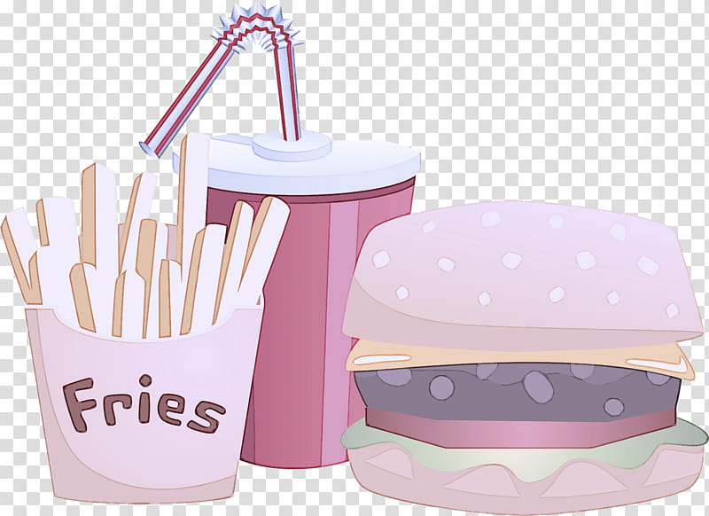 French fries, Pink, Fast Food, Side Dish, Fried Food, Milkshake, Baking Cup transparent background PNG clipart