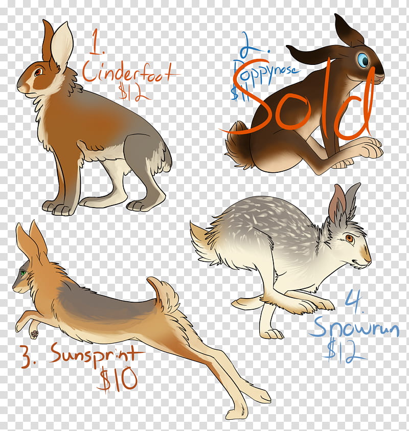 Hare Adoptables OPEN, brown rabbits illustrations transparent background PNG clipart