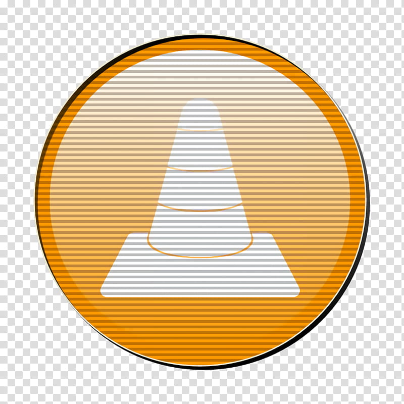 media icon player icon vlc icon, Yellow, Orange, Circle, Symbol, Sign, Cone, Logo transparent background PNG clipart