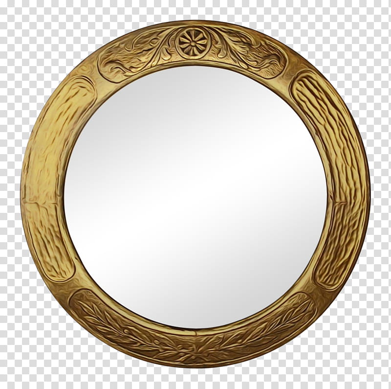 Brown Background Frame, Mirror, Frames, Oval, Espejo Ovalado, Oval Mirror, Brass, Deknudt transparent background PNG clipart