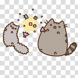 Pusheen, gray cat emoji illustration transparent background PNG clipart