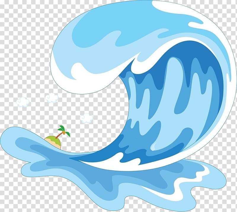 Wave, Wind Wave, Cartoon, Rogue Wave, Silhouette, Animation, Drawing, Aqua transparent background PNG clipart