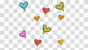 Corazones, assorted-color hearts art transparent background PNG clipart thumbnail
