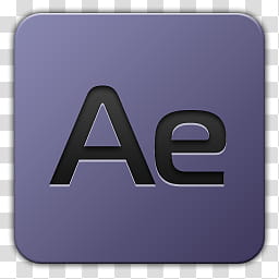 Icon , Adobe After Effects, purple and black Ae logo transparent background PNG clipart