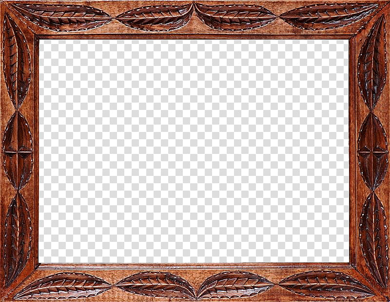 brown wooden frame illustration transparent background PNG clipart