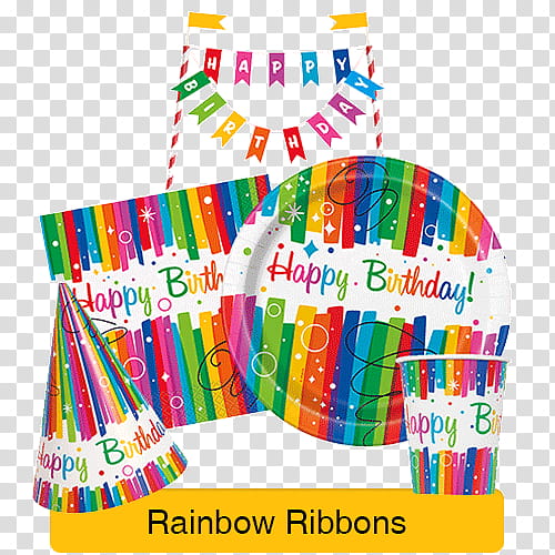 Party Background Ribbon, Birthday
, Rainbow, Balloon, Festival, Cloth Napkins, Toy Balloon, Tableware transparent background PNG clipart