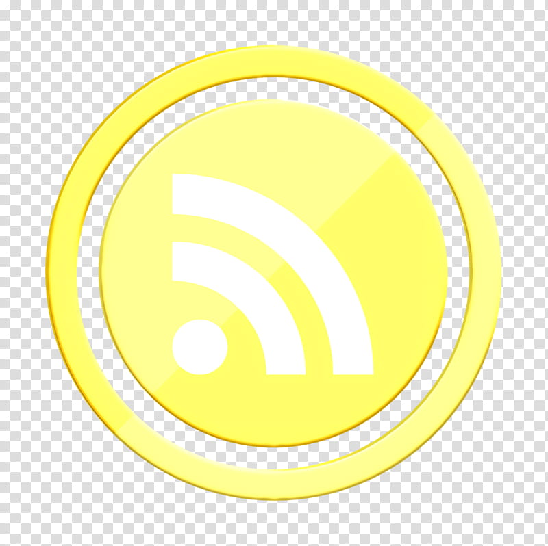 communication icon feed icon network icon, Rss Icon, Wireless Icon, Yellow, Circle, Symbol, Logo transparent background PNG clipart