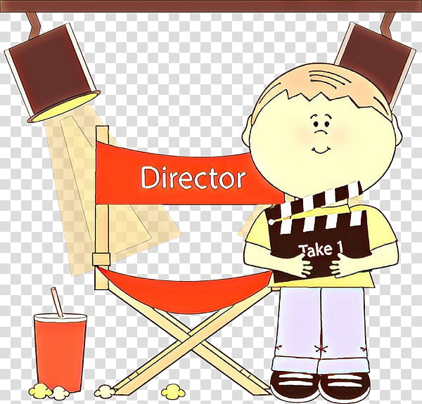 Film director Theatre Director Clapperboard, Cartoon, Family, Cinema, Junk Food transparent background PNG clipart