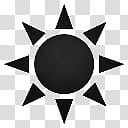Devine Icons Part , black sun logo transparent background PNG clipart