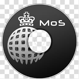 Ministry of Sound v , black and white disc icon transparent background PNG clipart