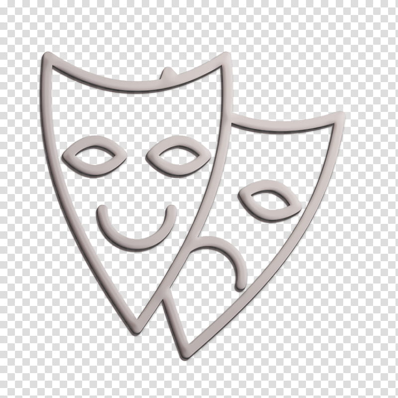 Theater icon Movie Film icon, Movie Film Icon, Smile, Shield, Symbol, Metal, Silver, Emblem transparent background PNG clipart