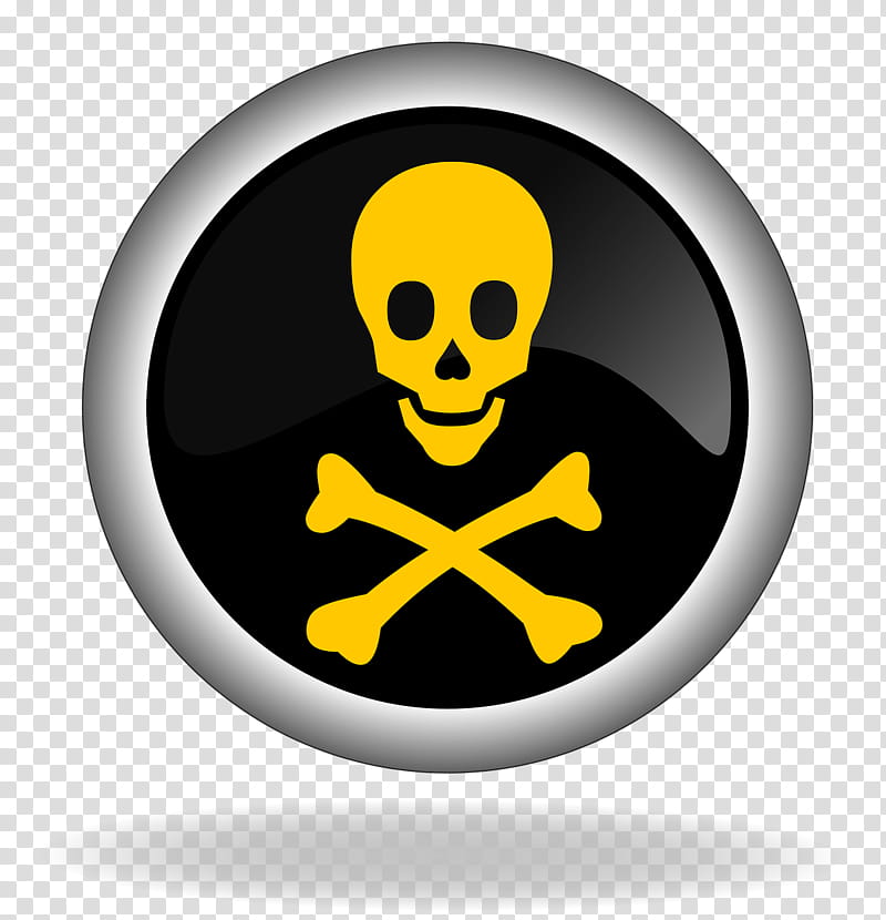 Skull And Crossbones, Jolly Roger, Piracy, Yellow, Symbol, Smile transparent background PNG clipart