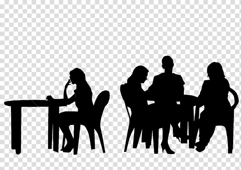 Group Of People, Silhouette, Drawing, Cartoon, Social Group, Conversation, Sitting, Sharing transparent background PNG clipart