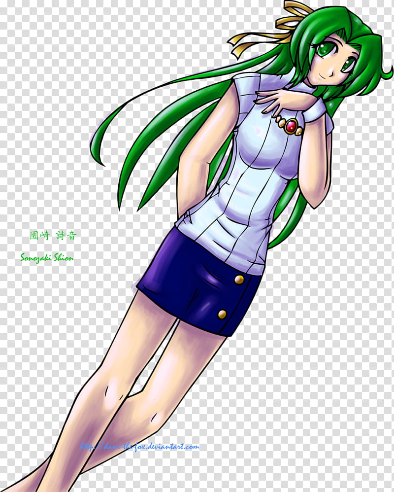 Higurashi no Naku koroni Shion, green-haired female anime character illustration transparent background PNG clipart