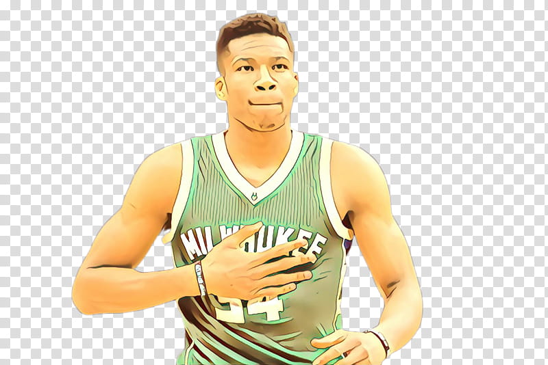 Giannis Antetokounmpo, Cartoon, Basketball, Sportswear, Basketball Player, Athlete, Outerwear, Shoulder transparent background PNG clipart