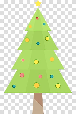Christmas tree, Watercolor, Paint, Wet Ink, Oregon Pine, Christmas Decoration, Holiday Ornament, Christmas Ornament transparent background PNG clipart thumbnail