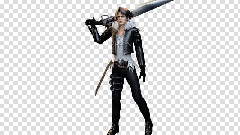 3d, Final Fantasy VIII, Squall Leonhart, Dissidia Final Fantasy NT, Rendering, Video Games, Rinoa Heartilly, Gunblade transparent background PNG clipart