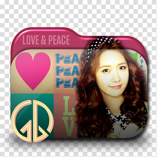 SNSD Love and Peace Folder Icon , Yoona Peace, Yoona folder icon transparent background PNG clipart
