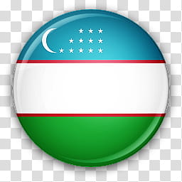 Flag Icons Asia, Uzbekistan transparent background PNG clipart