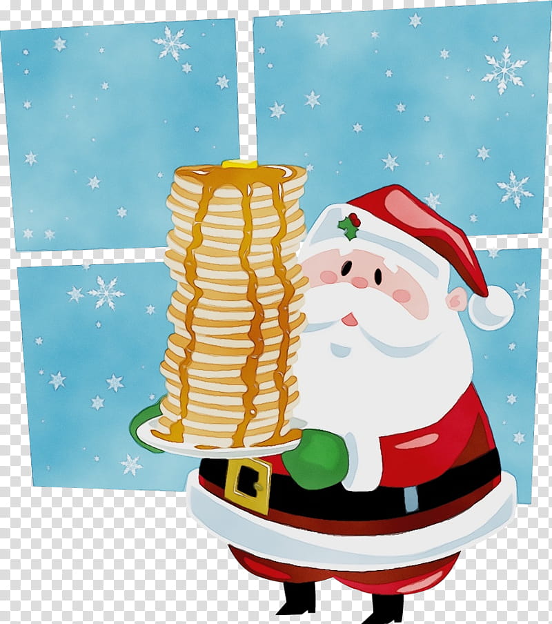 Santa Claus, Watercolor, Paint, Wet Ink, Breakfast, Great Falls, Pancake, Cocacola transparent background PNG clipart