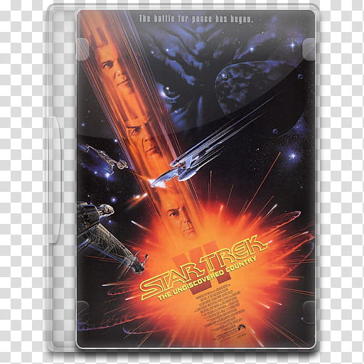 Movie Icon , Star Trek VI, The Undiscovered Country, Star Trek movie case transparent background PNG clipart