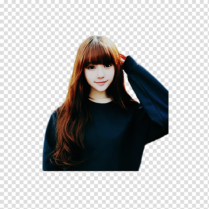 Park Hyo Jin ULZZANG, girl wearing blue crew-neck sweater transparent background PNG clipart