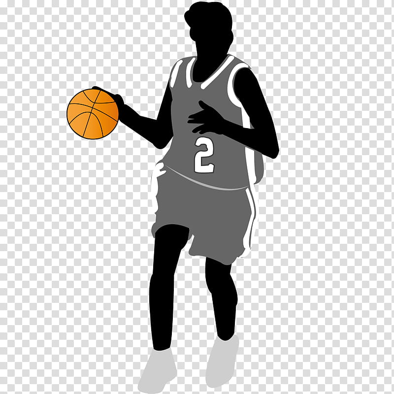 girl basketball player standing silhouette