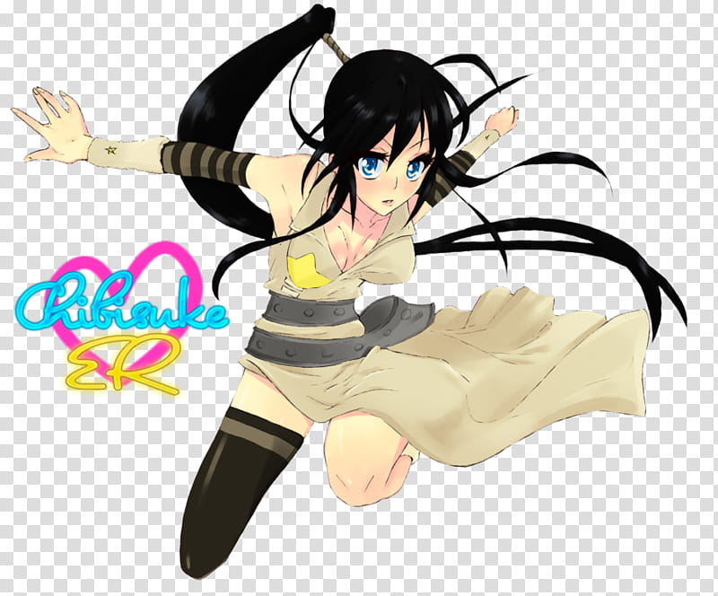 render Tsubaki, female anime character transparent background PNG clipart