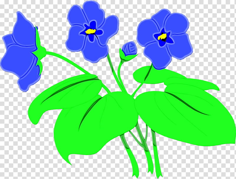 flower plant petal pedicel dayflower, Watercolor, Paint, Wet Ink, Wildflower transparent background PNG clipart