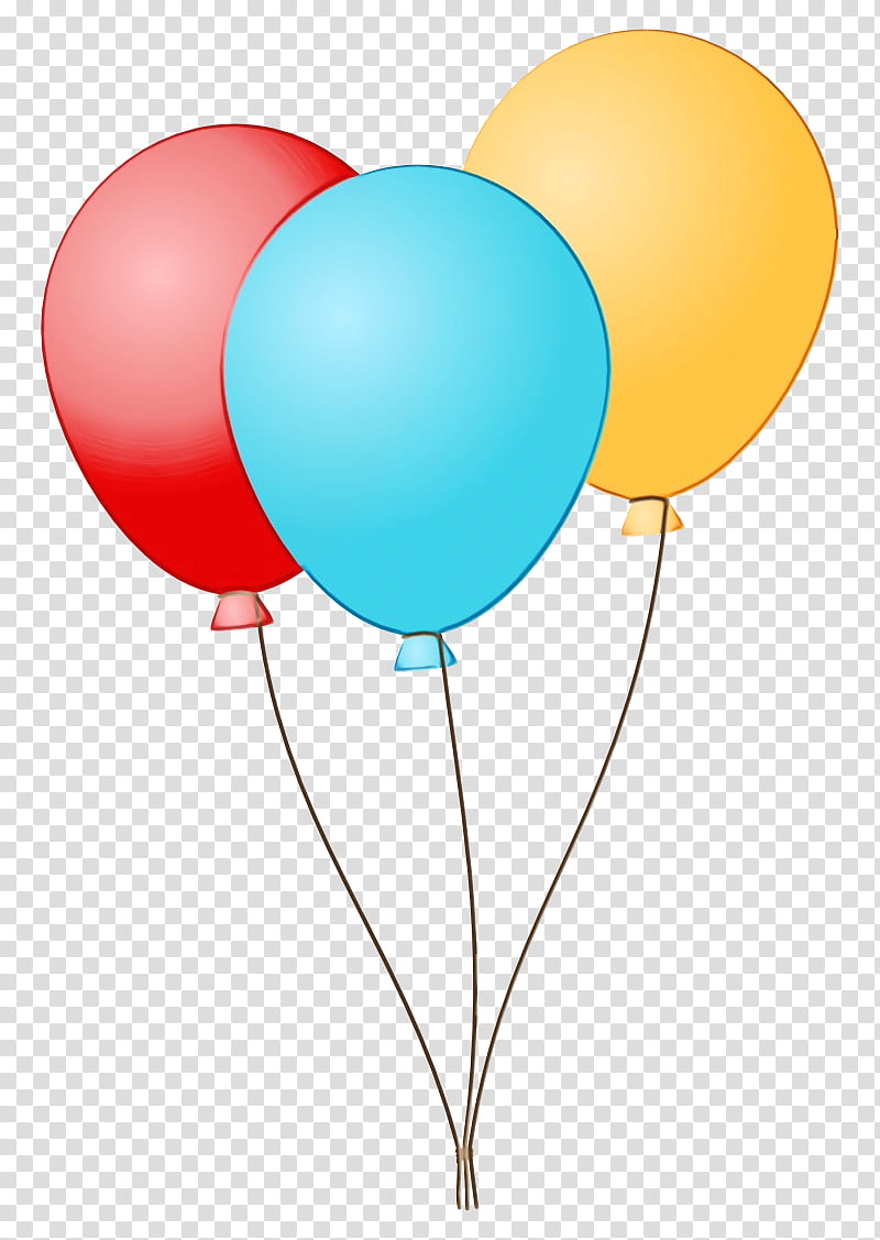 Watercolor Balloons, Paint, Wet Ink, Blue Balloons, Red Balloon, Computer Icons, Water Balloons, Creative Market transparent background PNG clipart