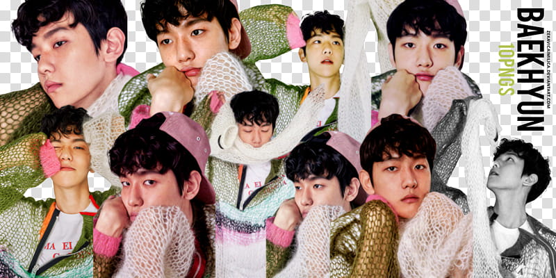 EXO Baekhyun Lucky One, Baekhyun EXO collage transparent background PNG clipart