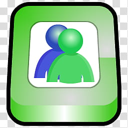 WannabeD Dock Icon age, Windows Live Messenger, green application logo transparent background PNG clipart