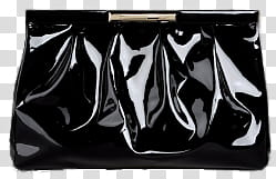Black Bags, black patent leather wallet transparent background PNG clipart