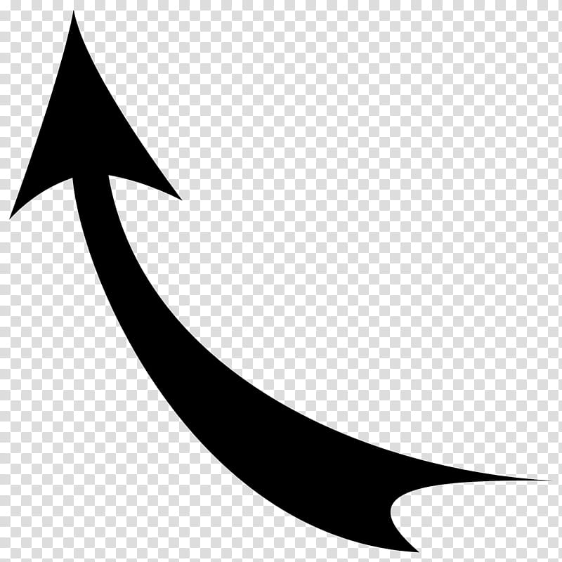 Drawing Arrow, Symbol, Crescent, Blackandwhite, Logo transparent background PNG clipart