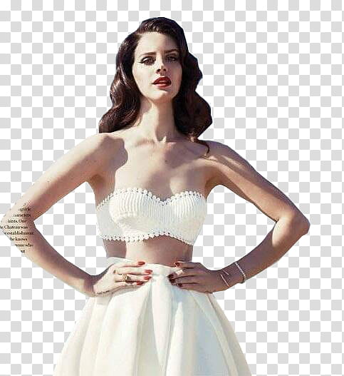 Lana Del Rey, woman doing akimbo wearing -piece dress transparent background PNG clipart