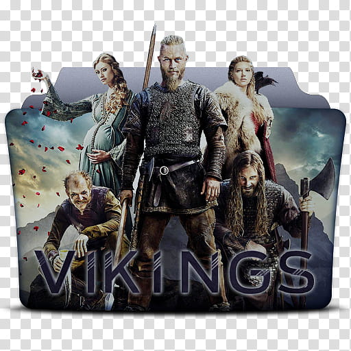 TV Series Folder Icons COMPLETE COLLECTION, vikings transparent background PNG clipart
