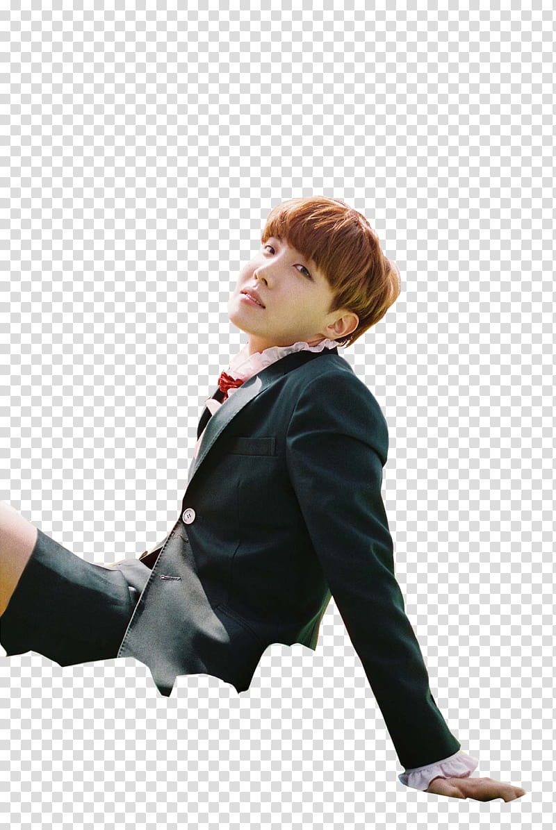 BTS FOREVER YOUNG CONCEPT S DAY VER, man wearing teal suit jacket sitting transparent background PNG clipart