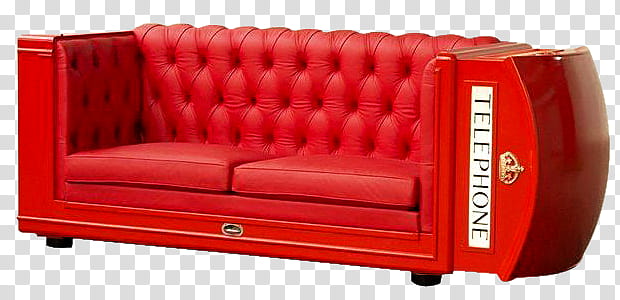 Telephone Box s, tufted red leather sofa transparent background PNG clipart