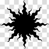 black sun illustration transparent background PNG clipart