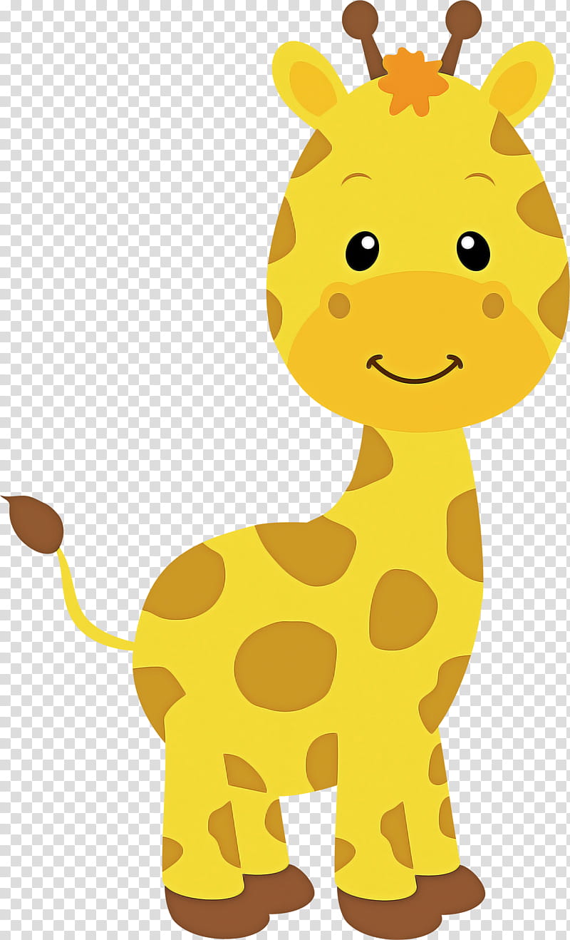 Giraffe giraffidae yellow animal figure, Cartoon, Toy, Tail, Wildlife ...
