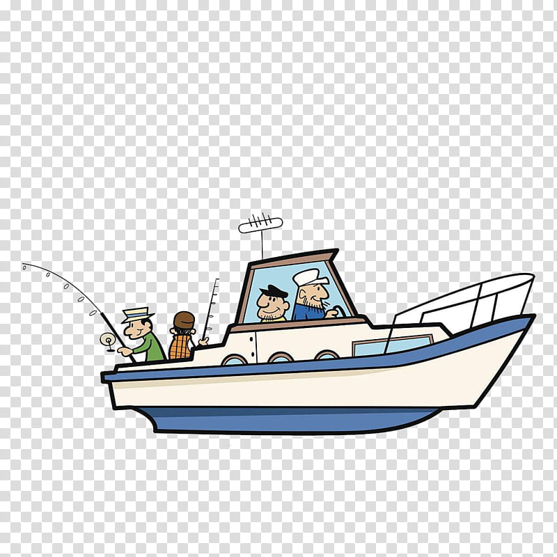 Boat, Fishing Vessel, Recreational Boat Fishing, Fisherman, Fishing Trawler, Angling, Recreational Trawler, Drawing transparent background PNG clipart