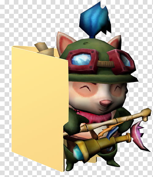Teemo League of Legends, red and green plastic toy transparent background PNG clipart