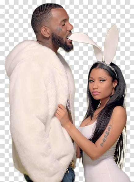 Nicki Minaj Pills N Potions , actor biting Nicki Minaj bunny ears transparent background PNG clipart