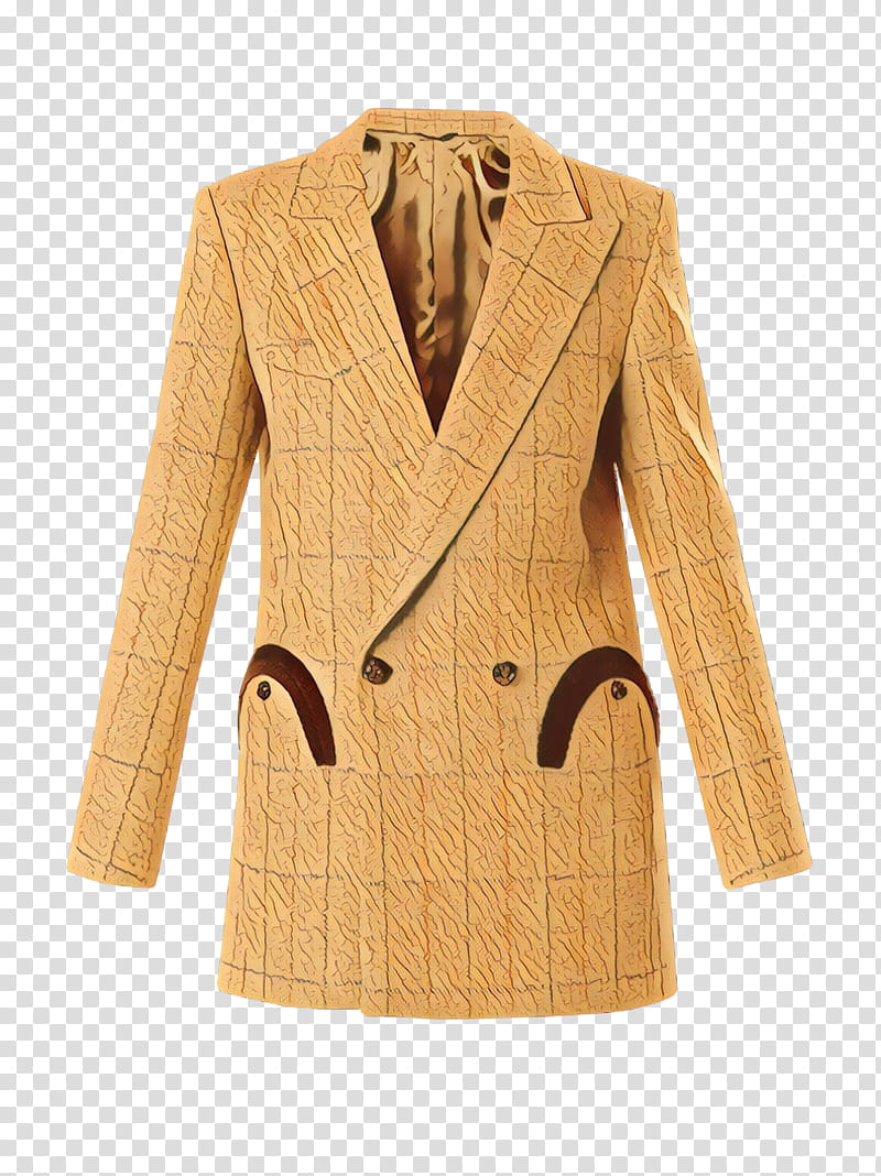 Coat, Yellow, Clothing, Outerwear, Jacket, Trench Coat, Blazer, Tan transparent background PNG clipart