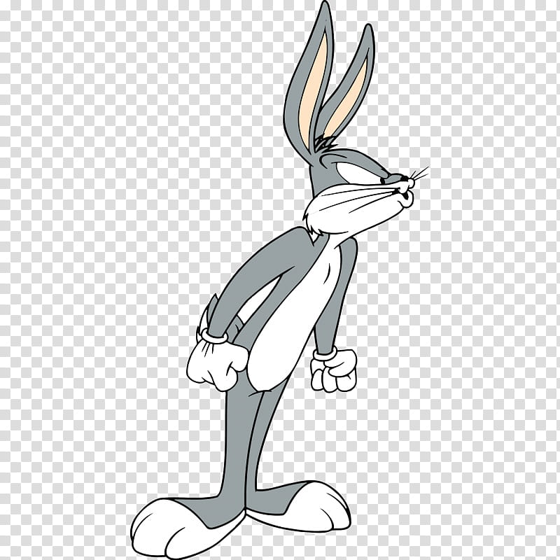 Bugs Bunny, Looney Tunes, Cartoon, Rabbit, Character, Chase Craig, White, Line Art transparent background PNG clipart