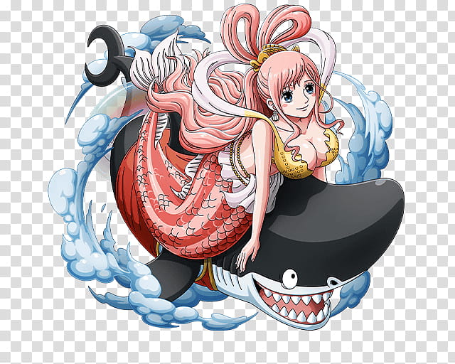 Mermaid Princess Shirahoshi, pink haired female anime character illustration transparent background PNG clipart